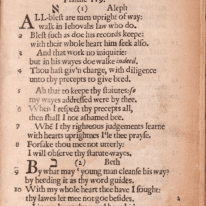 The vvhole Booke of Psalmes: faithfully translated into English metre ... . [Bay Psalm Book]. Cambridge [Massachusetts]: [Stephen Day], 1640. Rosenbach Museum & Library, A 640w
