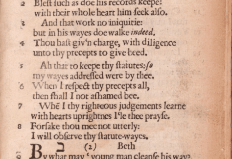 The vvhole Booke of Psalmes: faithfully translated into English metre ... . [Bay Psalm Book]. Cambridge [Massachusetts]: [Stephen Day], 1640. Rosenbach Museum & Library, A 640w